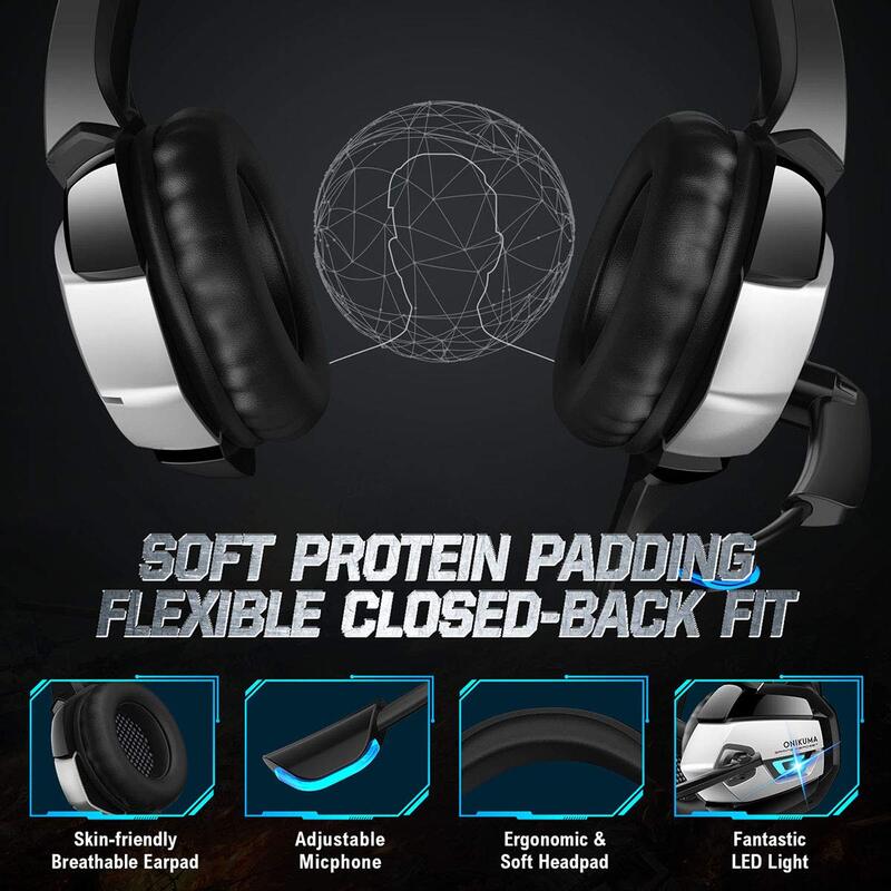 Diadema Gamer Onikuma K5  LED  Sonido 7.1 Microfono Con Cancelacion De Ruido