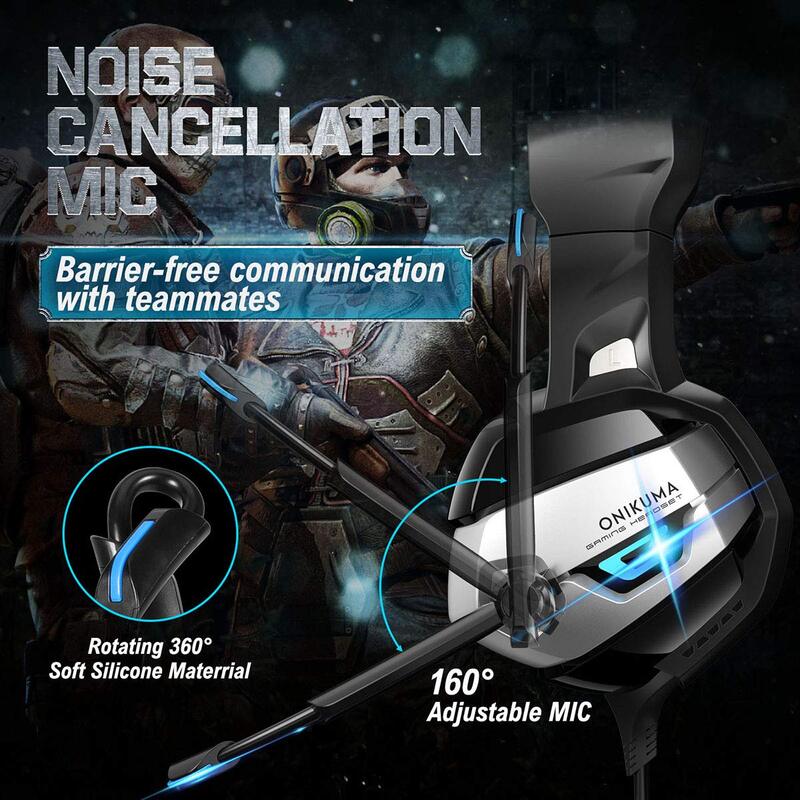 Diadema Gamer Onikuma K5  LED  Sonido 7.1 Microfono Con Cancelacion De Ruido