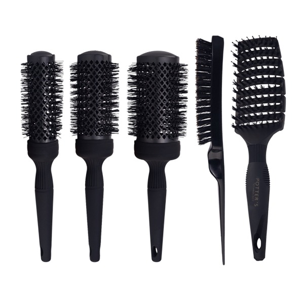 Juego 5 Cepillos Para Cabello Redondo Térmico Cerámica Potters
