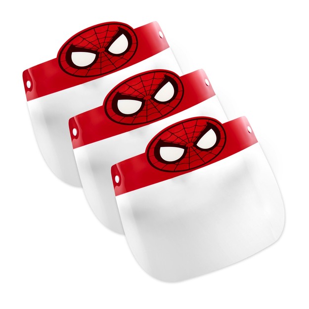Escudo facial Careta para niños Antisalpicaduras 3 unidades, diseño de Spiderman talla pequeña, 3 a 12 años