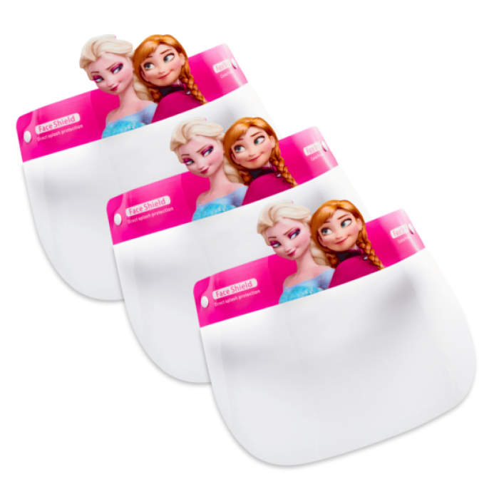 Protector Careta Facial para niñas Anti-salpicaduras 3-Pack modelo Frozen 3 a 12 Años  