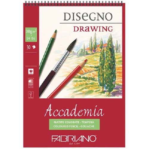Block Fabriano Accademia Drawing 200 G 29.7x42 Cm 
