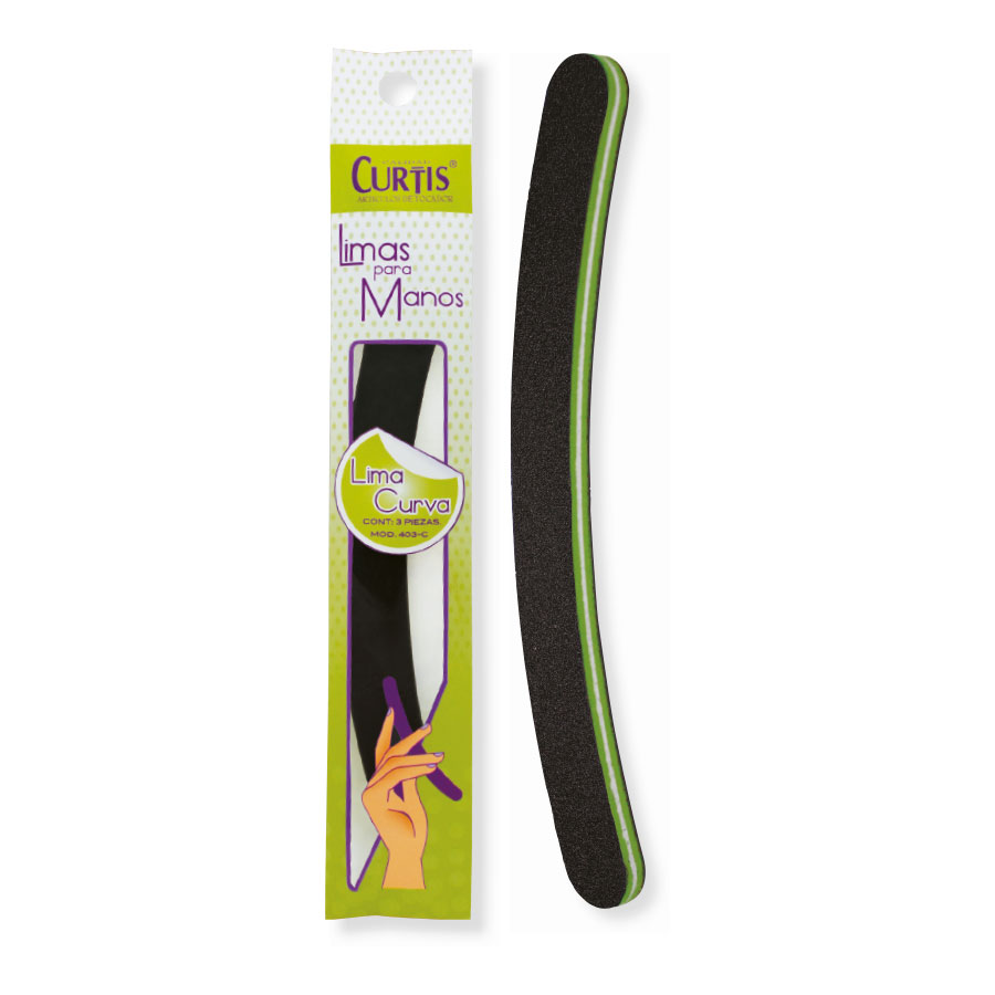 Lima Para Manos Curva 3 Piezas Curtis