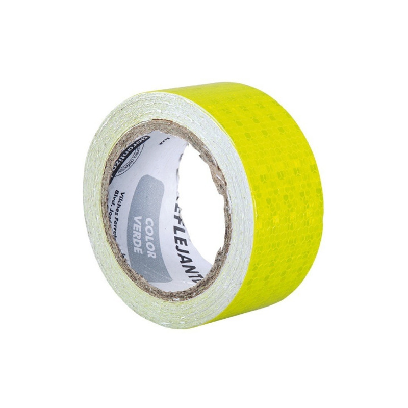 Cinta Reflejante Alta Visibilidad Adhesiva 10m Color Amarillo