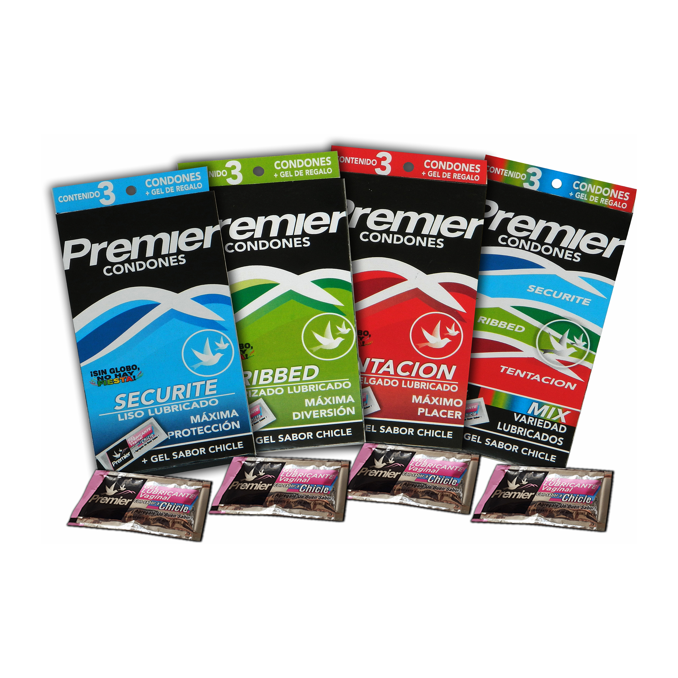 72 Condones Premier Total Con 24 Geles Lubricantes De Regalo