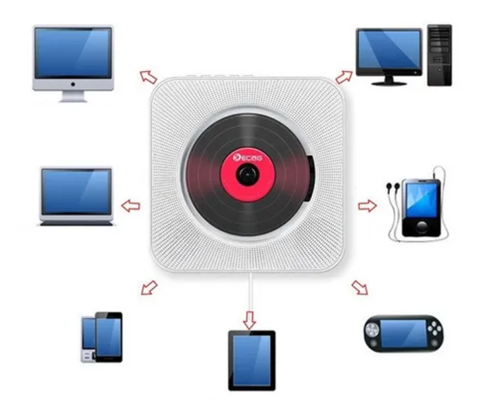 Portátil Montado Pared Música Reproductor Amplifica Audio