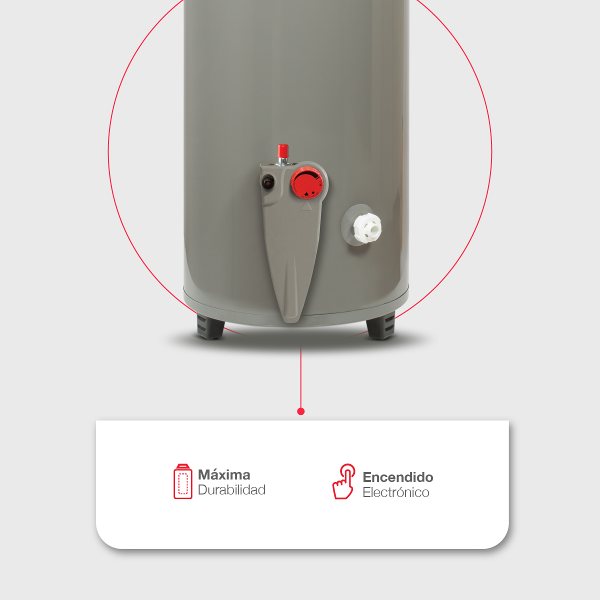 Calentador de agua Rheem de deposito 190 Litros a gas NAT 