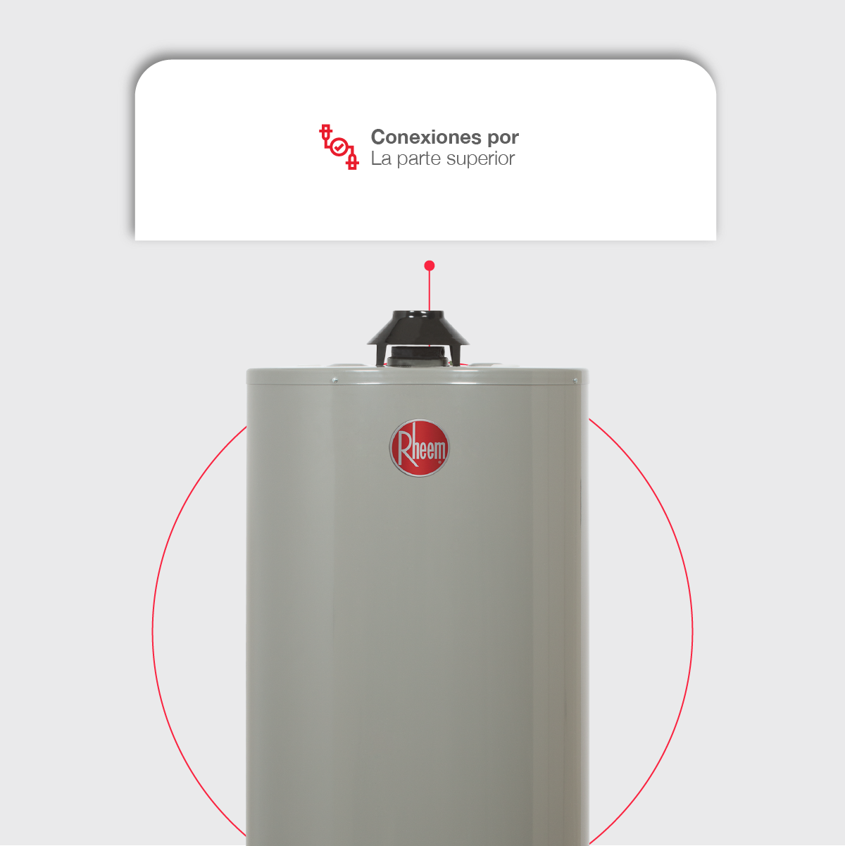 Calentador de agua Rheem de deposito 190 Litros a gas NAT 