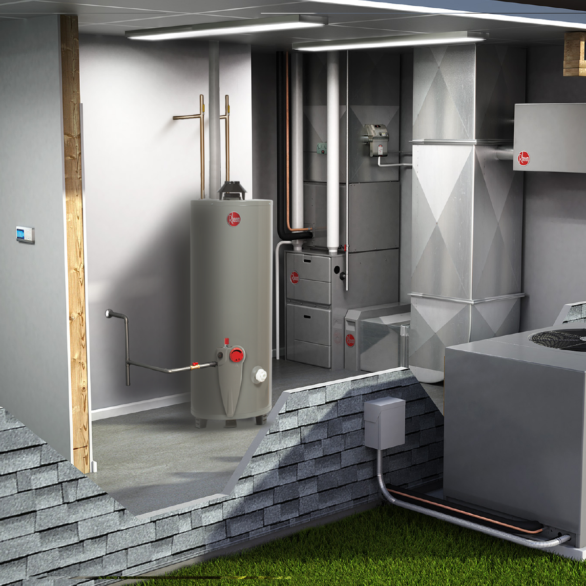 Calentador de agua Rheem de deposito 190 Litros a gas NAT 