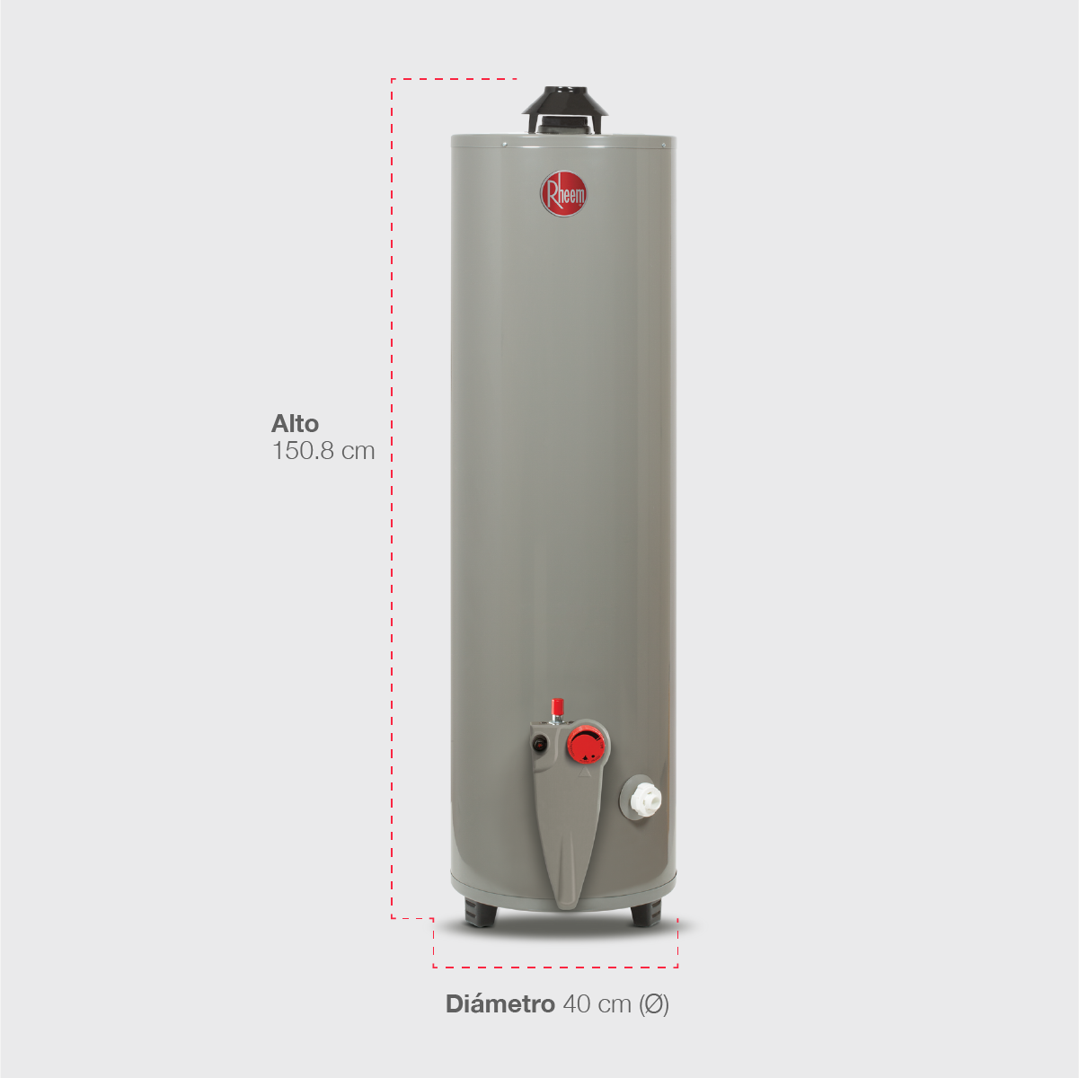 Calentador de Agua de Deposito 114 Litros a Gas LP 3 Servicios