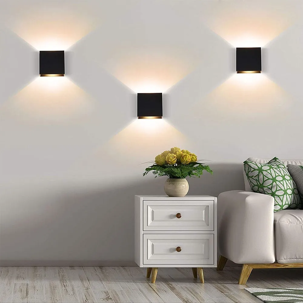 Lámpara De Arbotante Para Muro Interior 6w Luz Amarilla