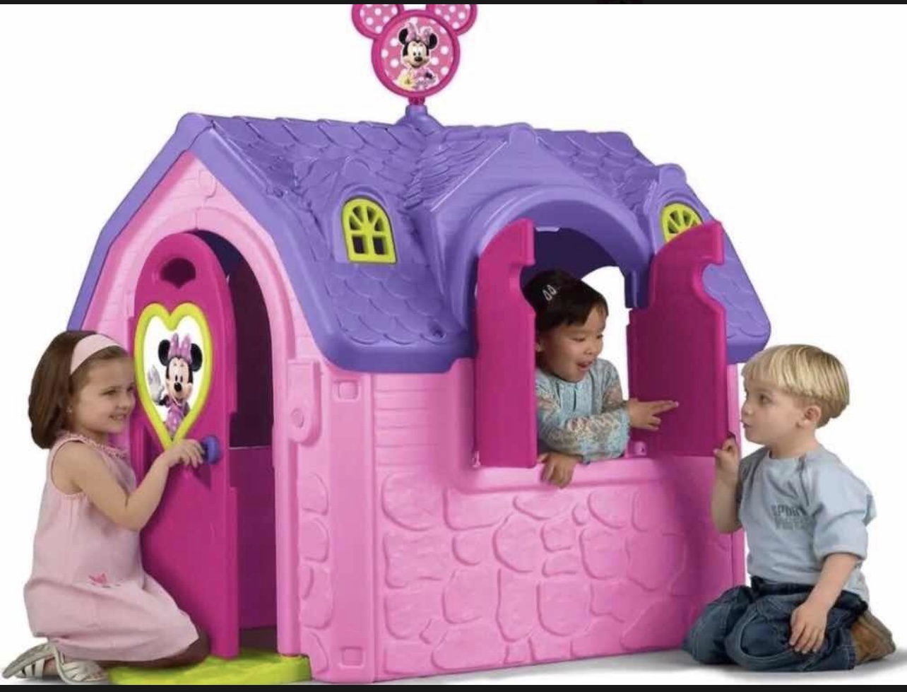 Casita Rosa Con Tobogán Lovely House Minnie Mouse