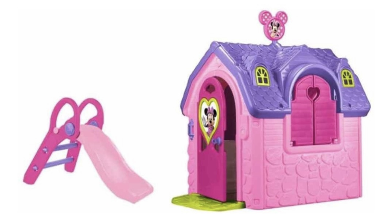 Casita Rosa Con Tobogán Lovely House Minnie Mouse