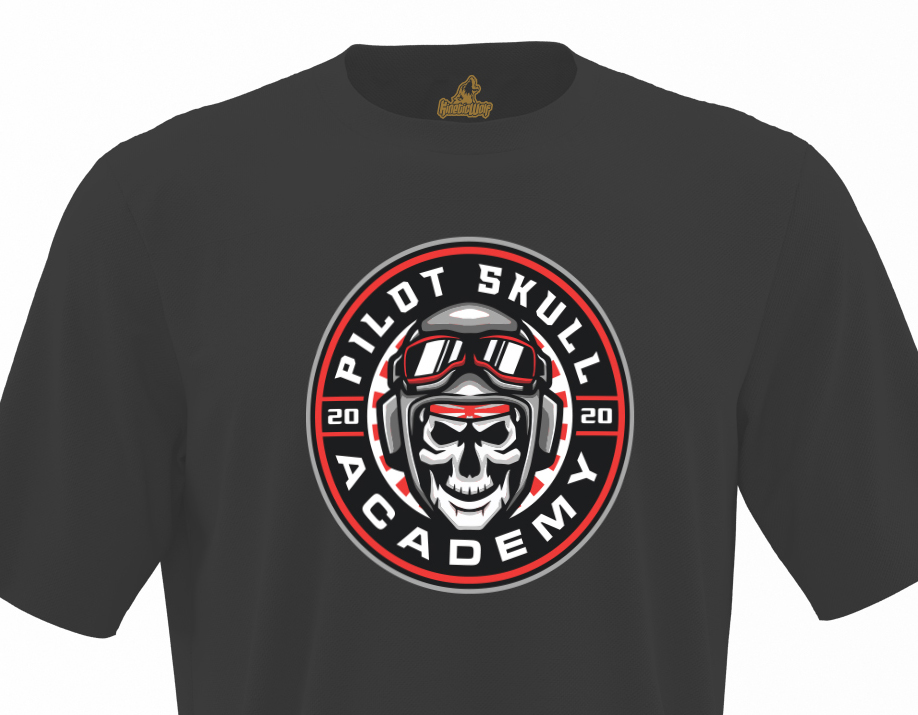 Playera estampada Pilot Skull - Calidad Premium