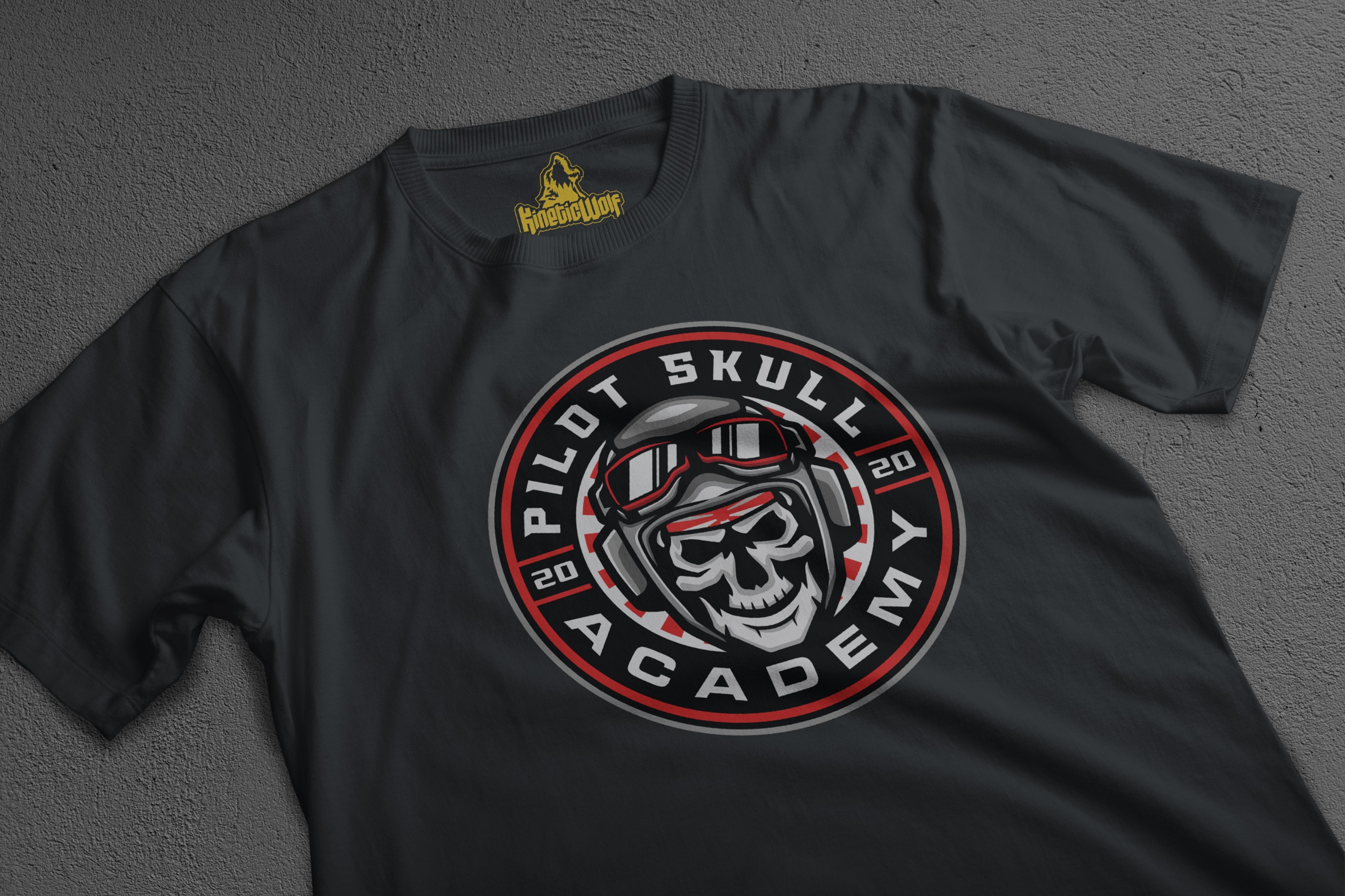 Playera estampada Pilot Skull - Calidad Premium