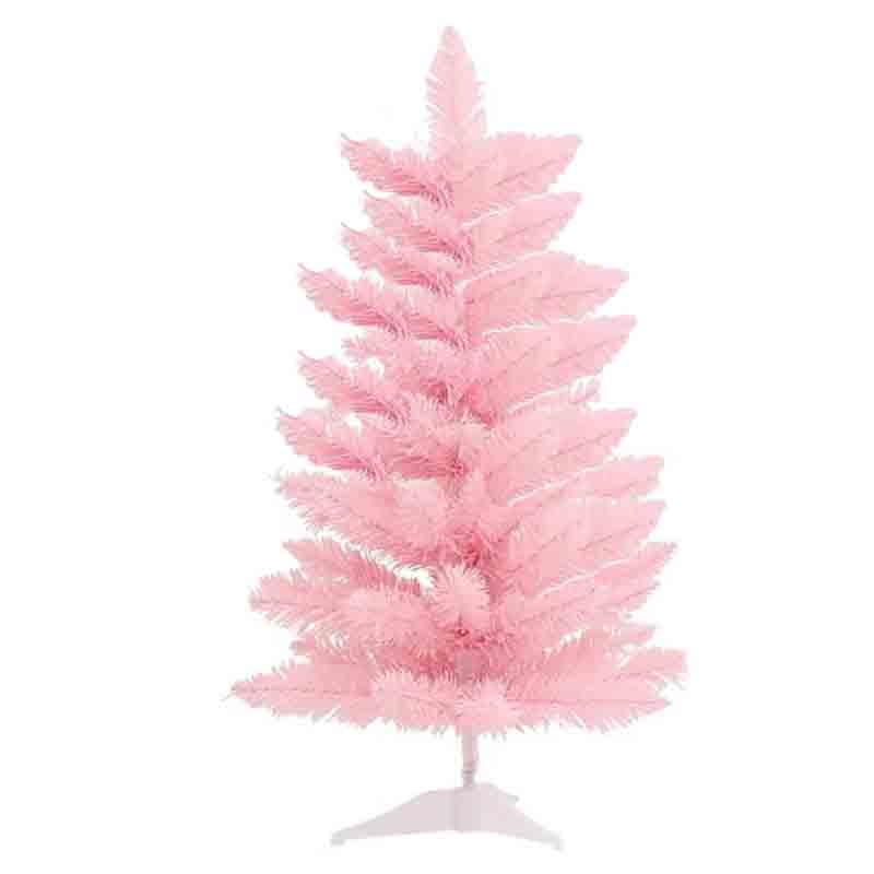 Arbol de Navidad Artificial Mini Rosa Decoración de Mesa Alto 60 cm Kyuden Home