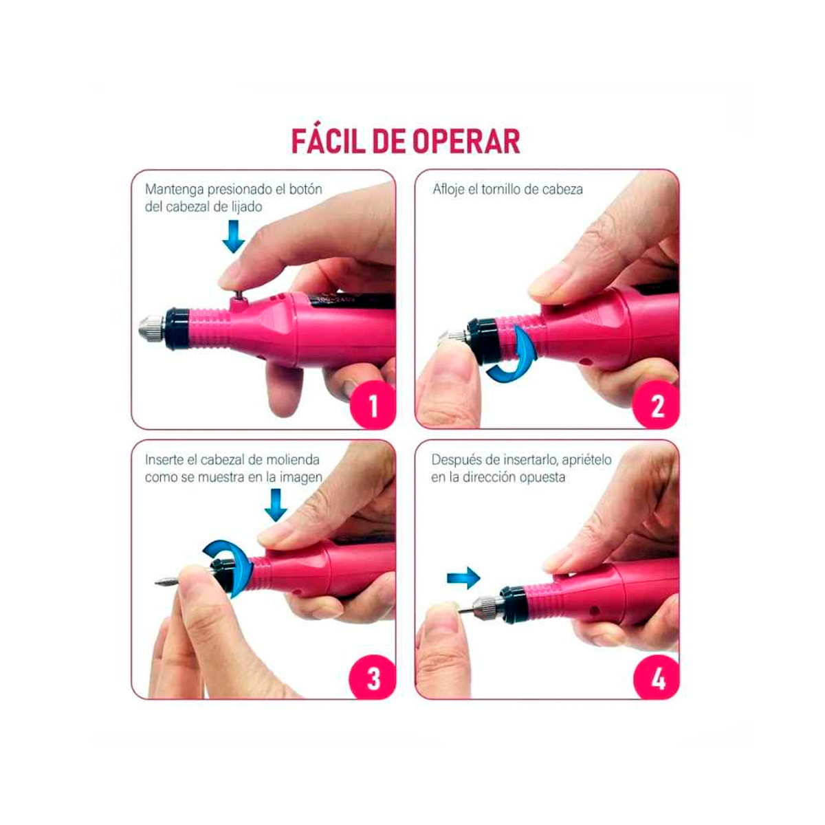 uñas set de uñas Lampara UV/LED Para Secado Esmeril Pulidor De Uñas Pedicura Kit 16 Piezas Para Manicura Decoración De Uñas 