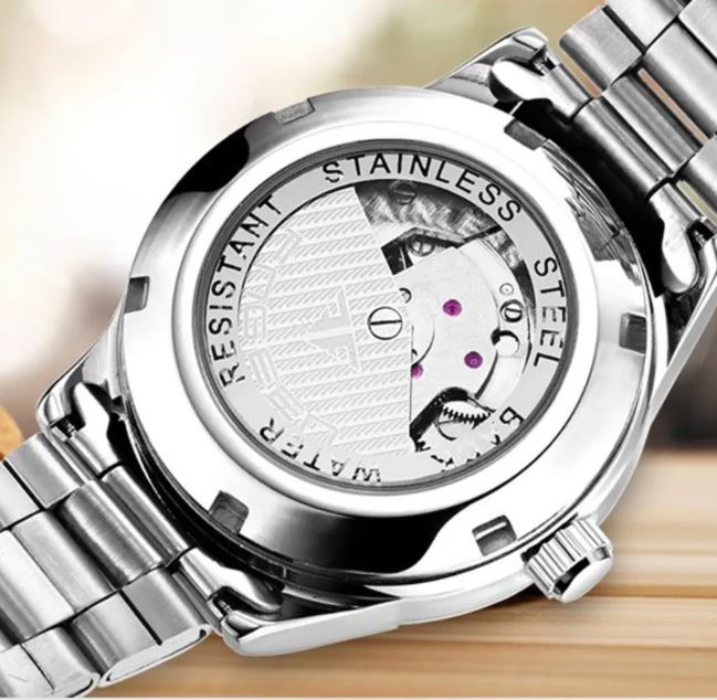 Reloj Para Dama Automático Acero Elegante Alta Calidad