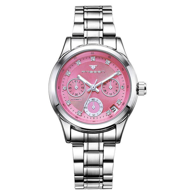 Reloj Para Dama Automático Acero Elegante Alta Calidad