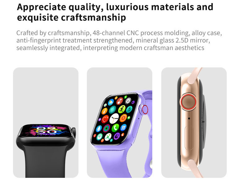 SMARTWATCH M26 PRO BY NS TECH Con Carga Inalambrica y Juegos Rosa