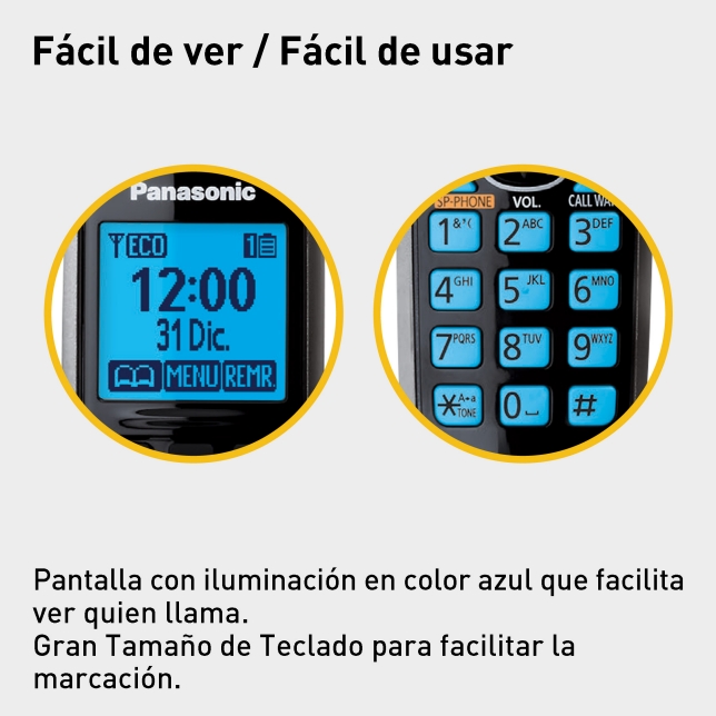 Teléfono Inalámbrico PANASONIC KX-TG4111MEB Negro localizado