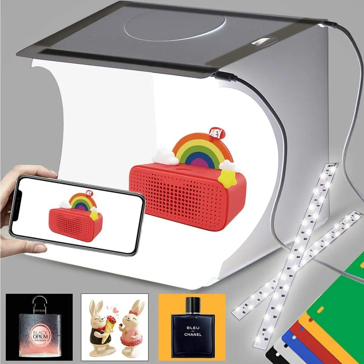 Caja De Luz Led Estudio Fotográfia Portatil Pequeña