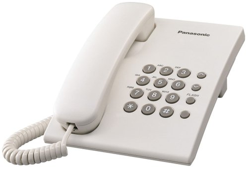 Teléfono Fijo Alámbrico PANASONIC KX-TS500MEW Blanco