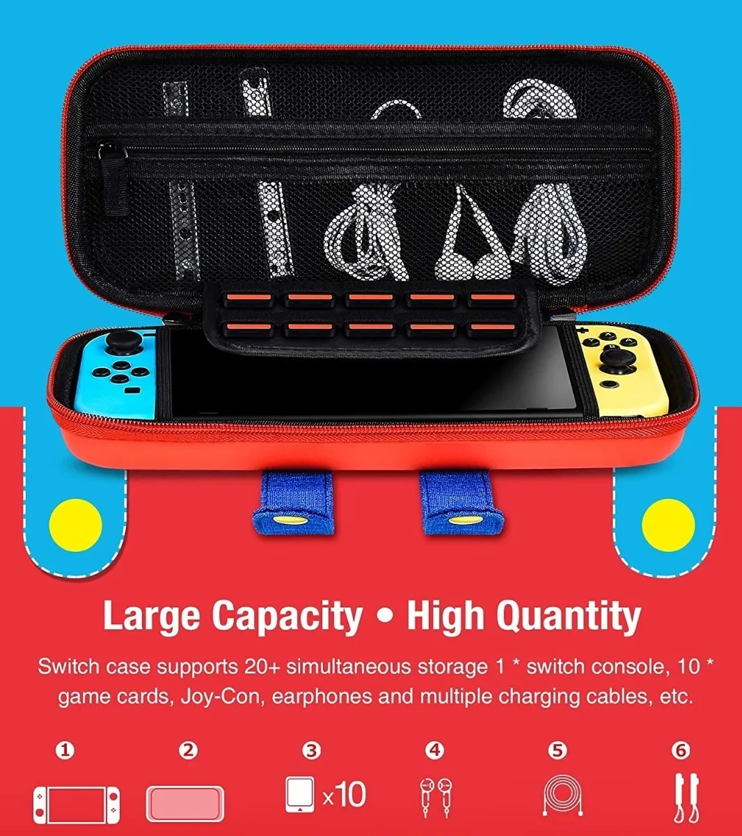 Kit De Accesorios Con Estuche Para Nintendo Switch- Travel