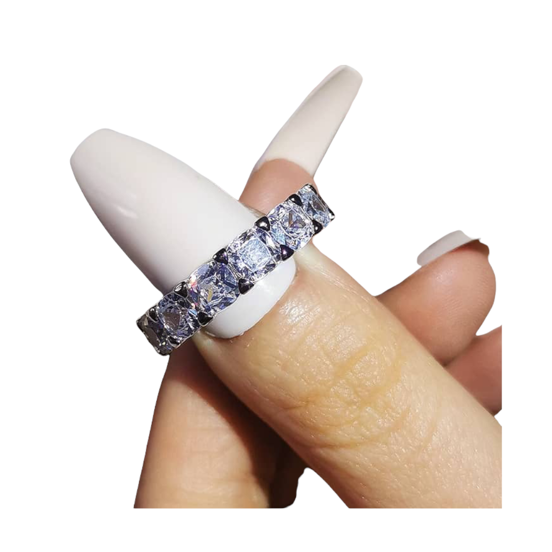 Churumbela Corte Cojín de Zirconias Cúbicas en Plata 925 Amour