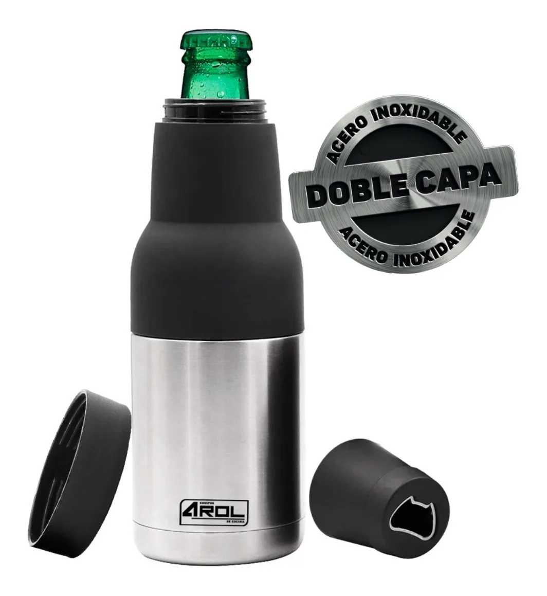 Portabotellas Portalatas Termo Arol Acero Inoxidable Silver