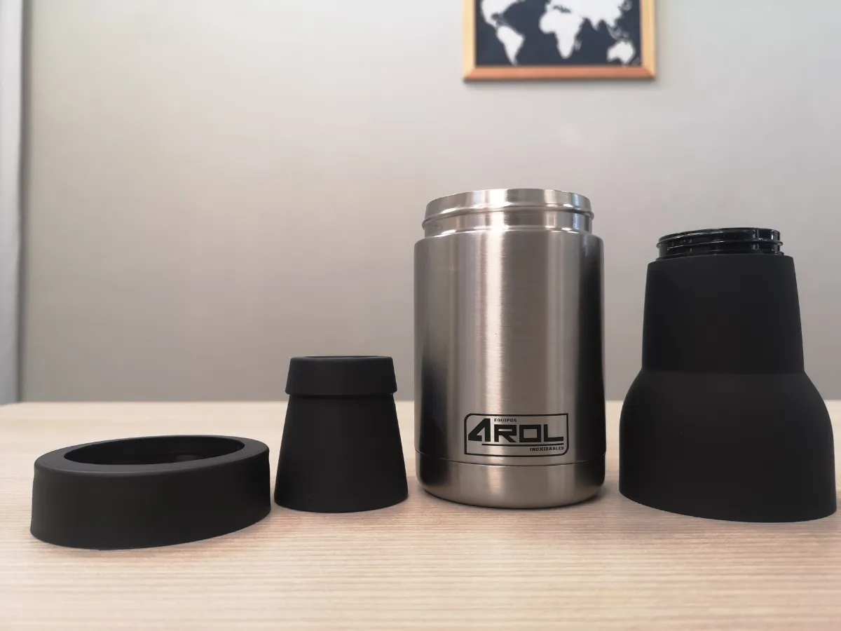 Portabotellas Portalatas Termo Arol Acero Inoxidable Silver