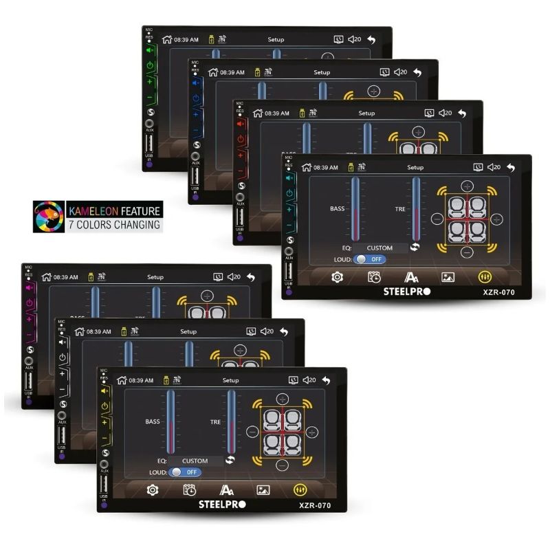 Autoestéreo Steelpro Mirror Link Pantalla Táctil 7 Bluetooth  XZR-070