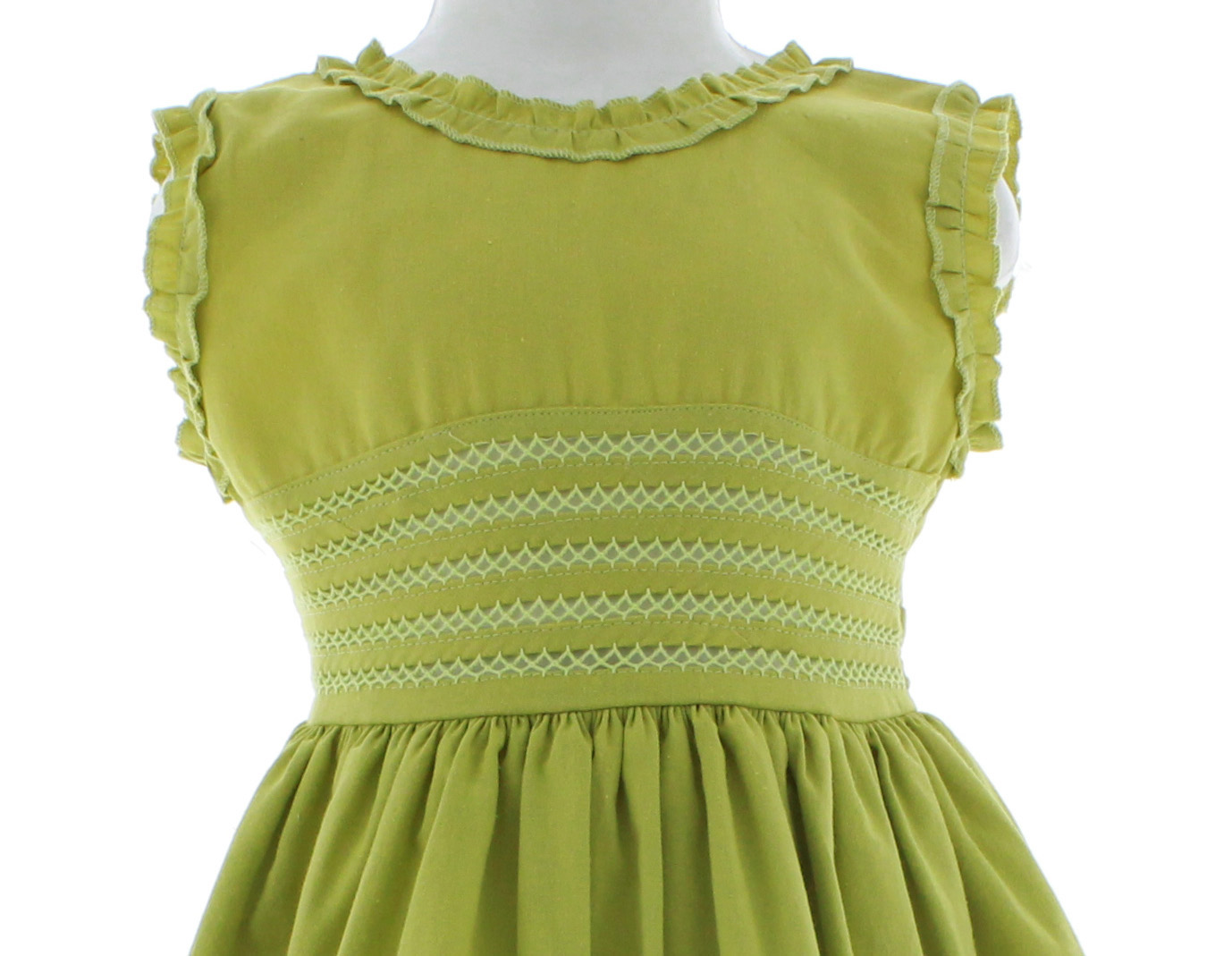 Vestido Niña color Verde Liso 1 a 10 años 2262...