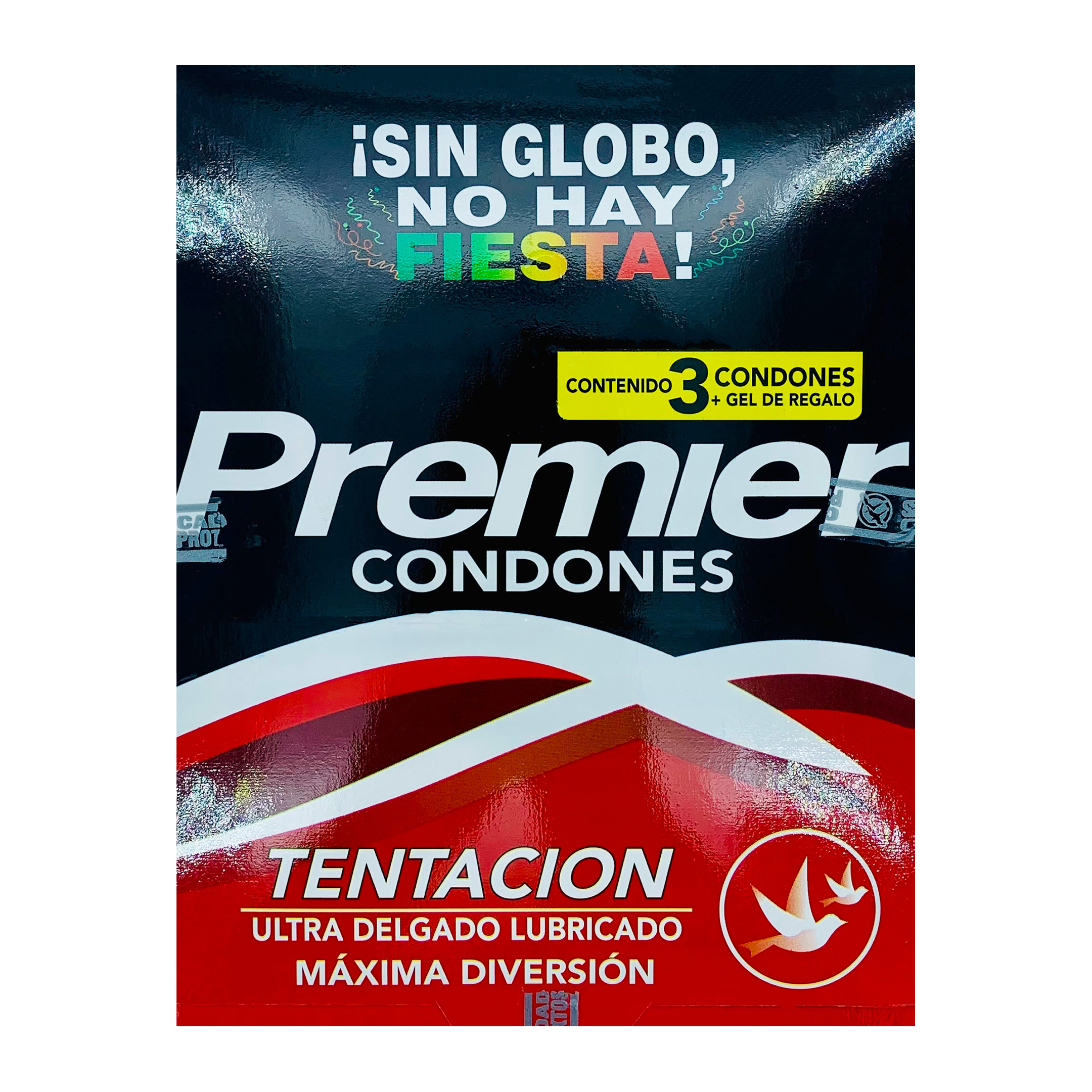 72 Condones Premier Tentación Ultradelgados Con 24 Geles Lubricantes