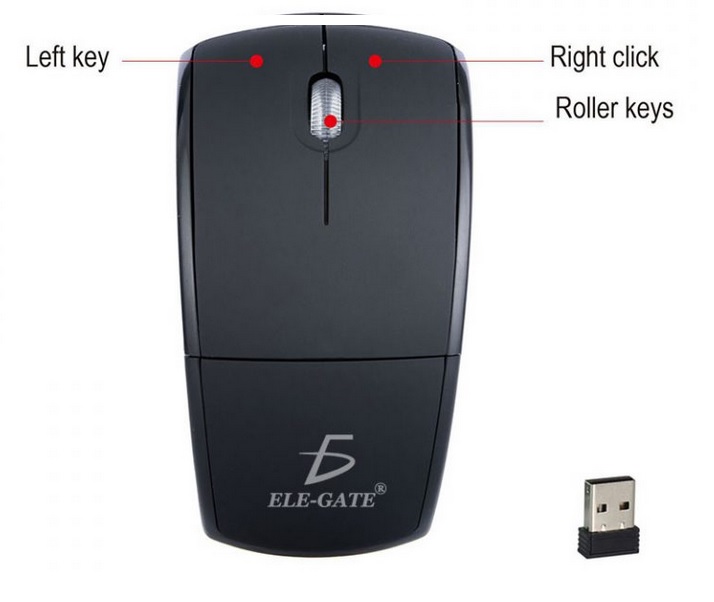 Mouse Inalámbrico Plegable Wireless Abatible Dpi 1200 Azul