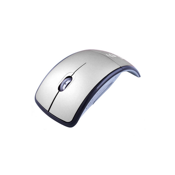 Mouse Inalámbrico Plegable Wireless Abatible Dpi 1200 Plata