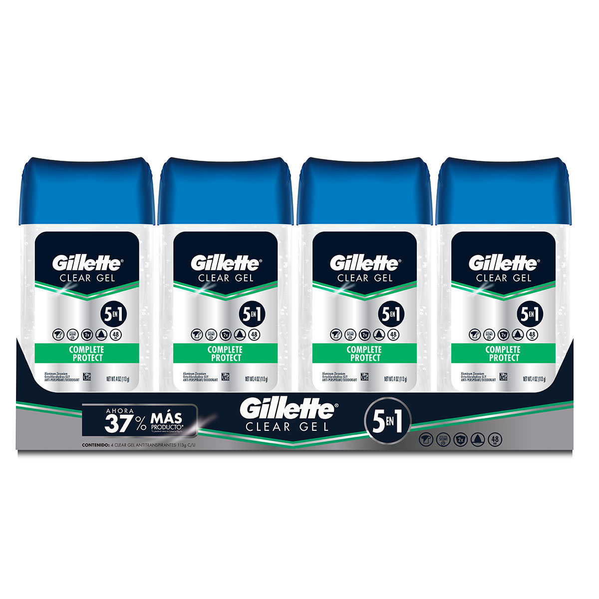 Antitranspirantes 4 Pz de 113g Gillette Complete Protect CST