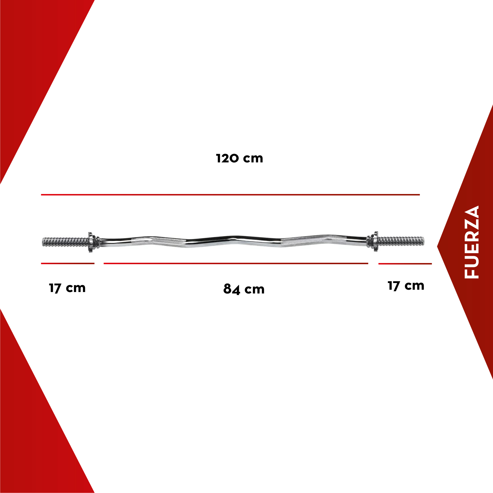 Barra Z Cromada Para Discos De Pesas Envió Gratis(CL) 