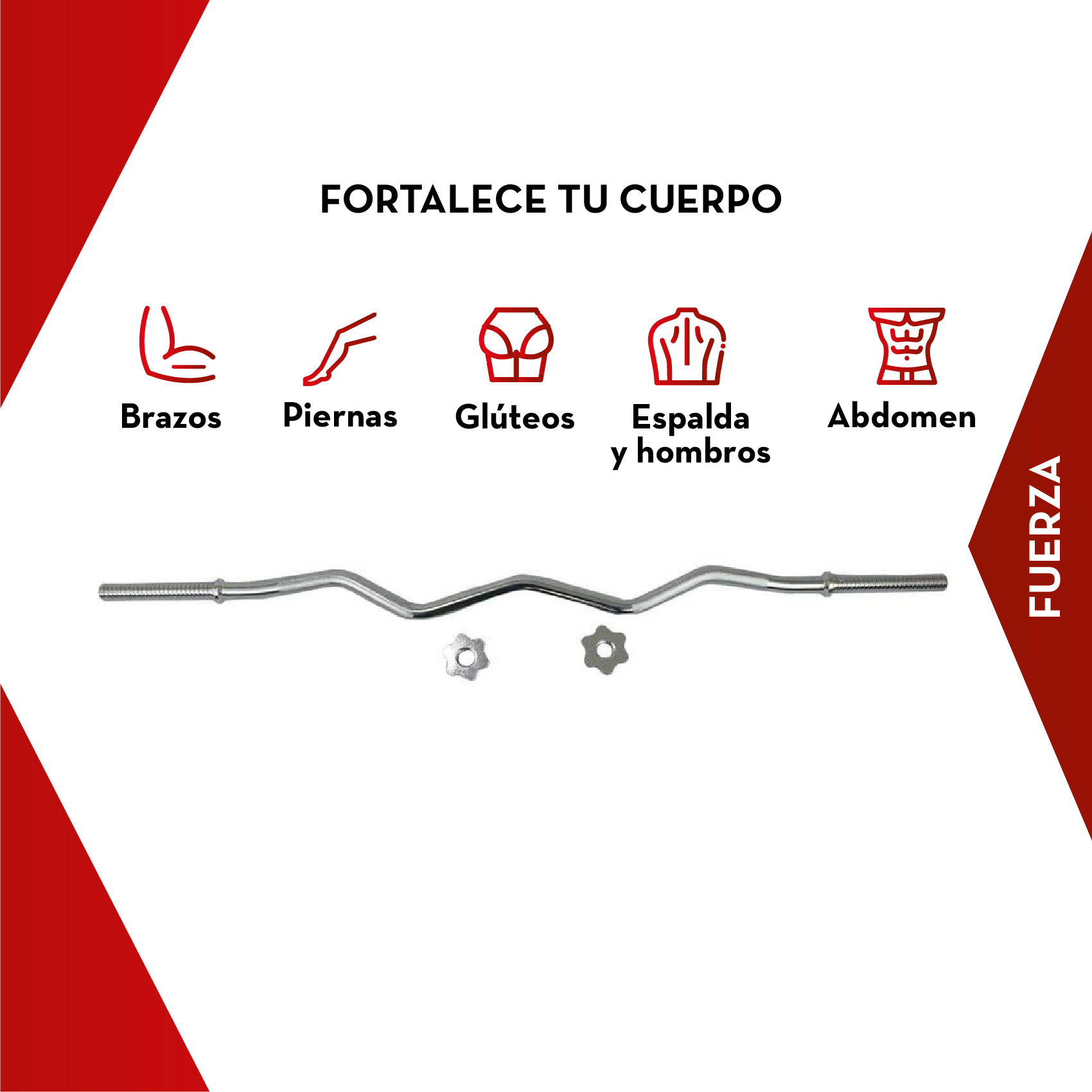 Barra Z Cromada Para Discos De Pesas Envió Gratis(CL) 