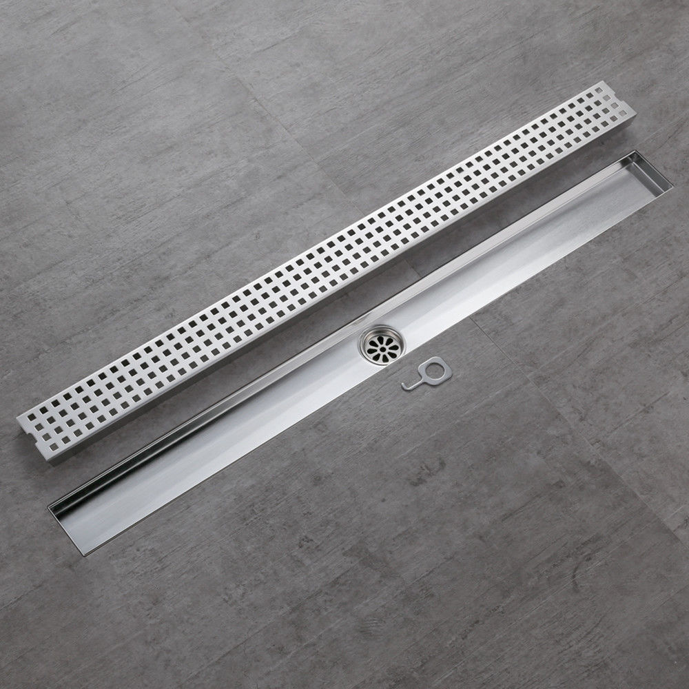 CasaMia Coladera Lineal Moderna De Reja 100 Cm Acero Inoxidable Satinado