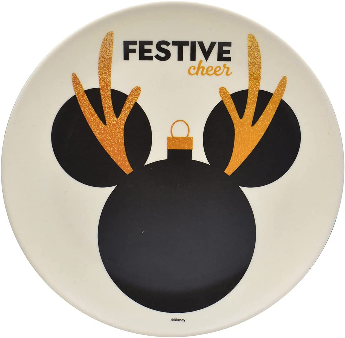 Vajilla Mickey Mouse Navidad Ecologica De Bambú Disney Colección 12 Piezas Para 4 personas