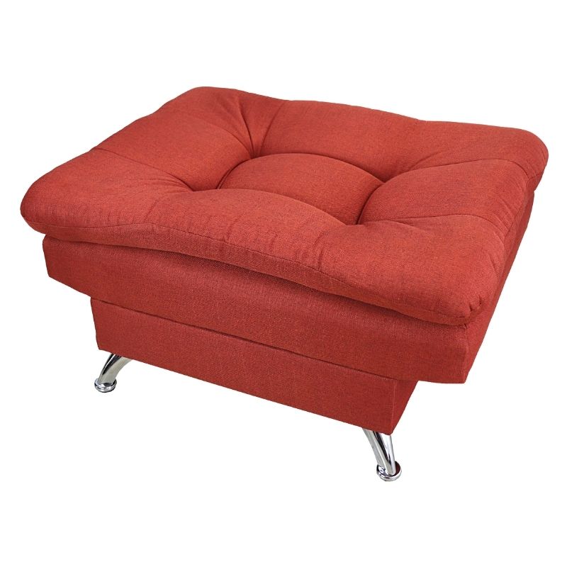 Taburete  Moderno Puff en Lino Shedron Reposapiés