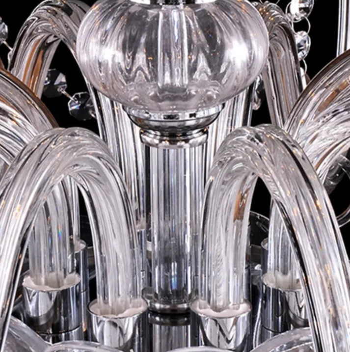 Lámpara candil de cristal candelabro 12+6 focos estilo elegante