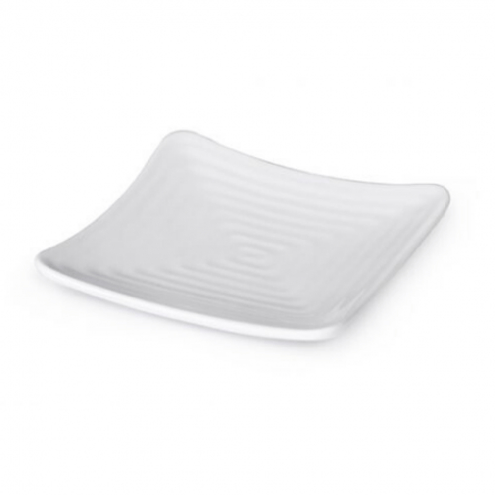 Plato trinche cuadrado melamina GET 18cm 6 pzas. GET-ML-61-W