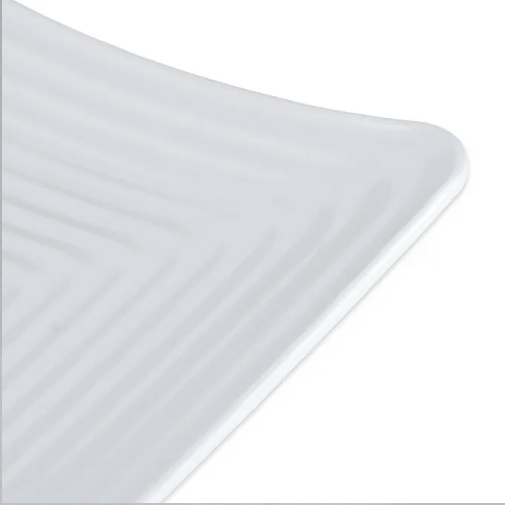 Plato trinche cuadrado melamina GET 18cm 6 pzas. GET-ML-61-W