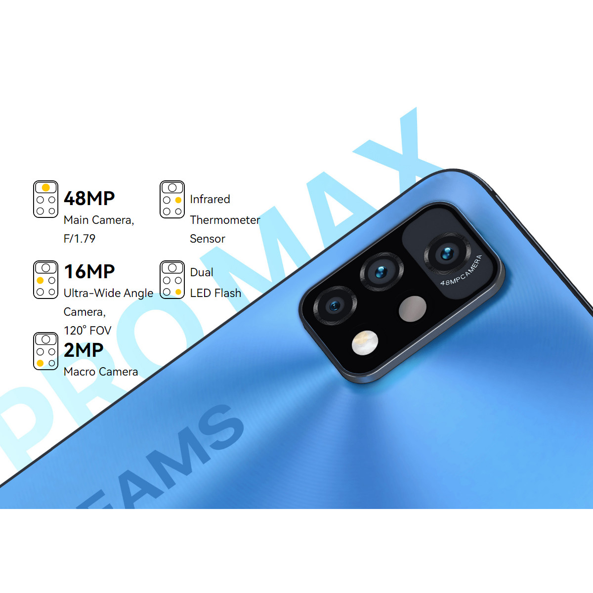 Celular Umidigi A11 Pro Max 128GB 4GB RAM Dual SIM Global Azul