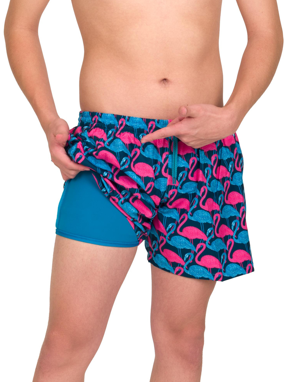 Traje de baño Gym&Swim, Short Estampado para Adolescente 12 - 16 Años,  Bañador De Secado Rápido, Ligero