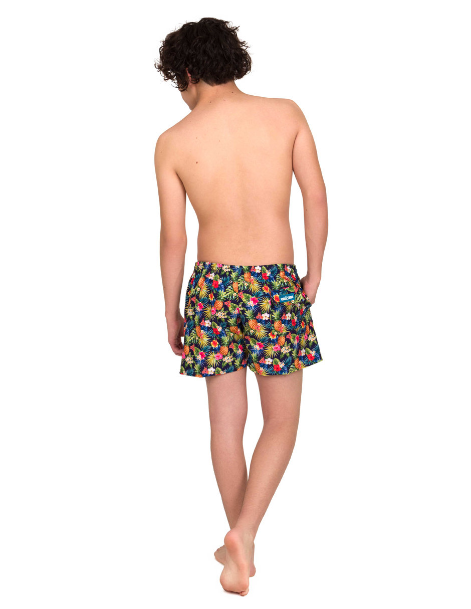 Traje de baño Gym&Swim, Short Estampado para Adolescente 12 - 16 Años, Bañador De Secado Rápido, Ligero Y Cómodo con Licra Interna Y Bolsas Laterales, HAWAII