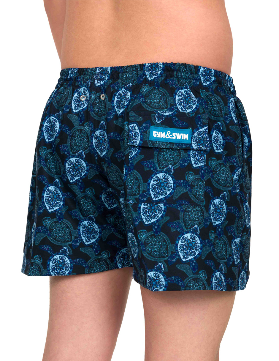 Traje de baño Gym&Swim, Short Estampado para Adolescente 12 - 16 Años, Bañador De Secado Rápido, Ligero Y Cómodo con Licra Interna Y Bolsas Laterales, GALÁPAGOS