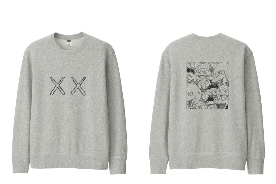 KAWS x Uniqlo x Sesame Street XX Sweatshirt (Japanese Sizing) Gray 